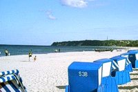 Der Sandstrand des Ostseebades Baabe