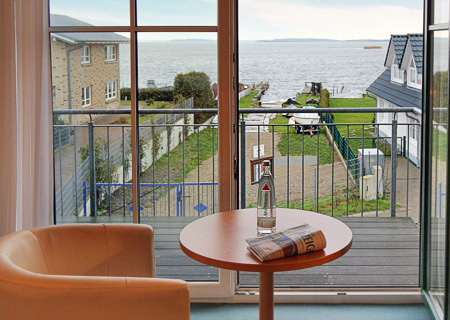 Blick auf den Breeger Bodden - Aussicht vom Doppelzimmer